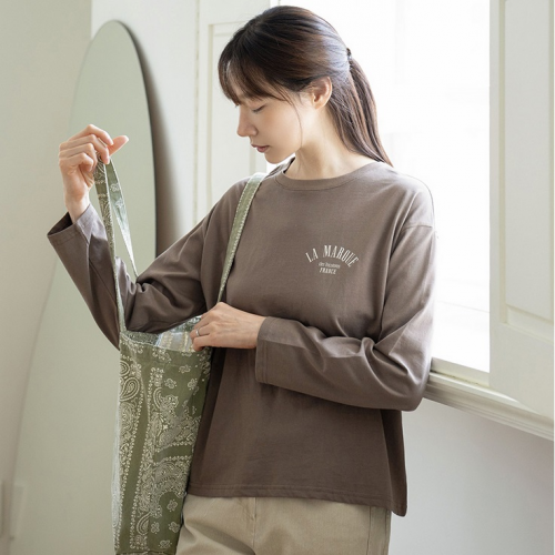  Forever Kids 正韓 柔軟百搭迷你字母 純棉 微寬鬆T上衣【B62193】