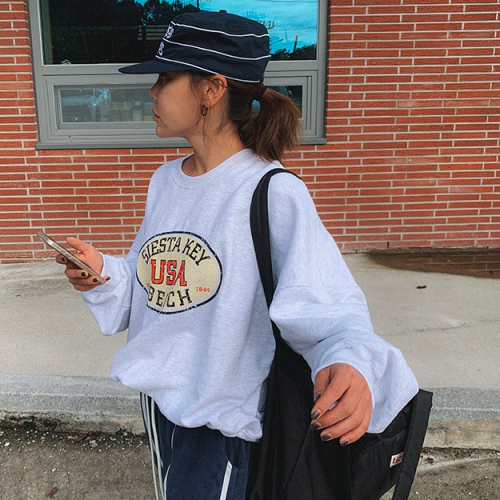  Forever Kids 正韓 落肩寬鬆圓形色彩印花T 上衣【C62141】韓國代購