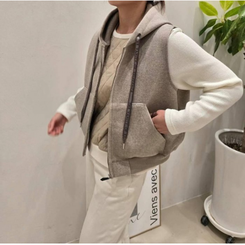  Forever Kids正韓 喜歡!自留挺版有厚度連帽 拉鍊背心【H62267】韓國代購