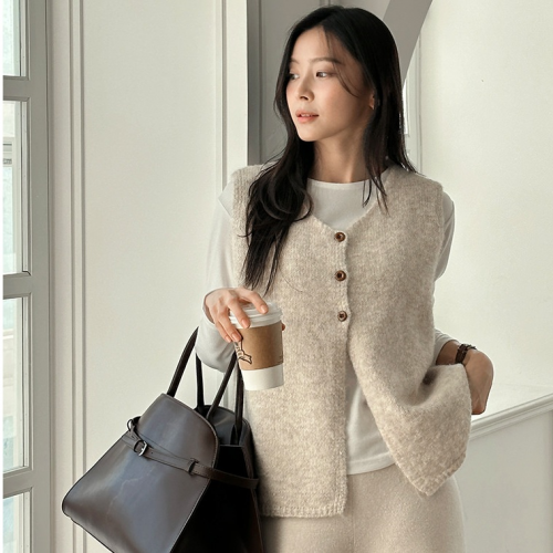  Forever Kids 正韓 三扣毛絨針織背心【C621302】韓國代購