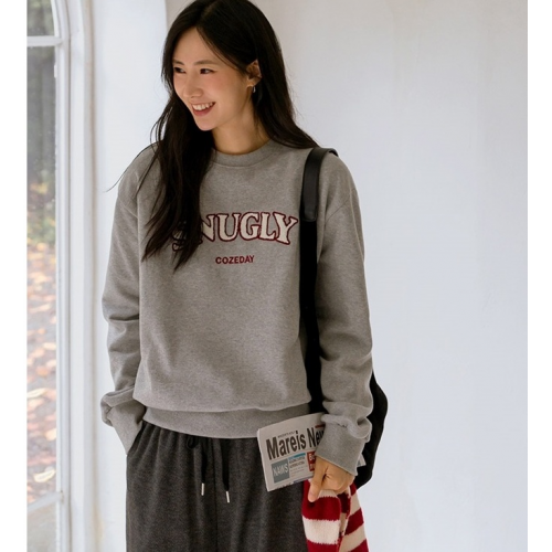  Forever Kids 正韓 QQ毛刺繡 長袖內刷毛上衣【SA21421】韓國代購