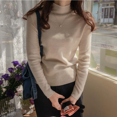  Forever Kids 正韓 好彈性柔軟波浪領上衣【T21421】韓國代購