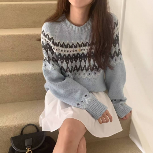 Forever Kids 正韓 北歐風雪花針織上衣【DE622237】韓國代購