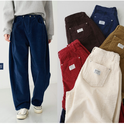 正韓 喜歡!個性燈芯絨寬鬆版寬褲 6色【NS6298】韓國代購