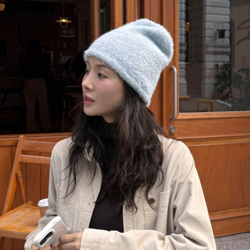 正韓   簡約4色可愛 毛絨帽【B623289】
