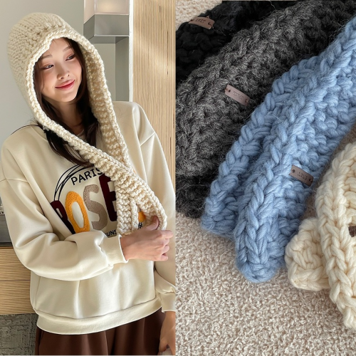 正韓 粗針織巴拉克拉法帽  4色【D623289】韓國代購