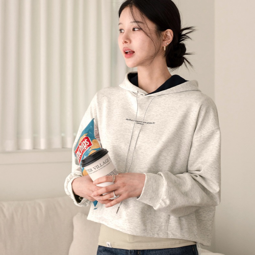 正韓  連帽口袋下抽繩帽T上衣【B74238】