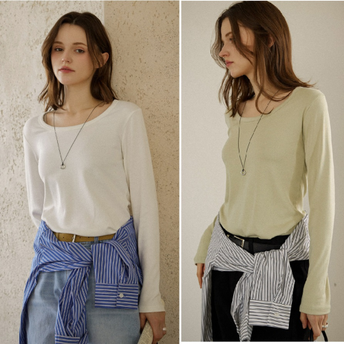 正韓  經典舒適圓領純色 素面T上衣【A74362】