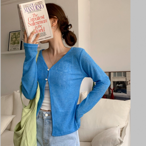 正韓 6色雙扣開襟針織外套【C74413】韓國代購