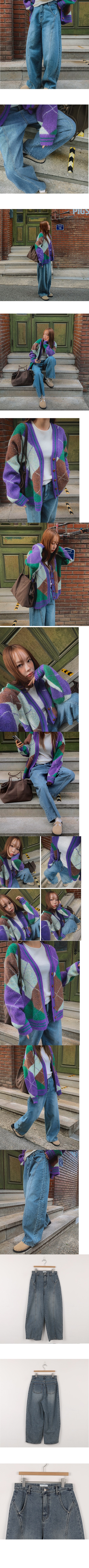  正韓  高質感丹寧前側圓弧剪裁挺版 牛仔褲【F62227】