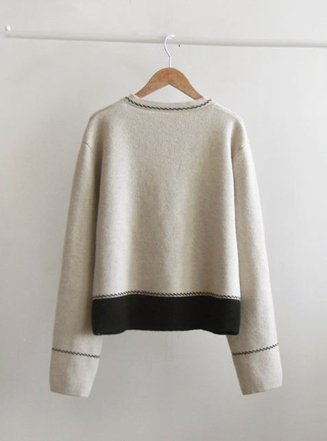 正韓 柔軟配色撞色開襟外套【E72331】韓國代購