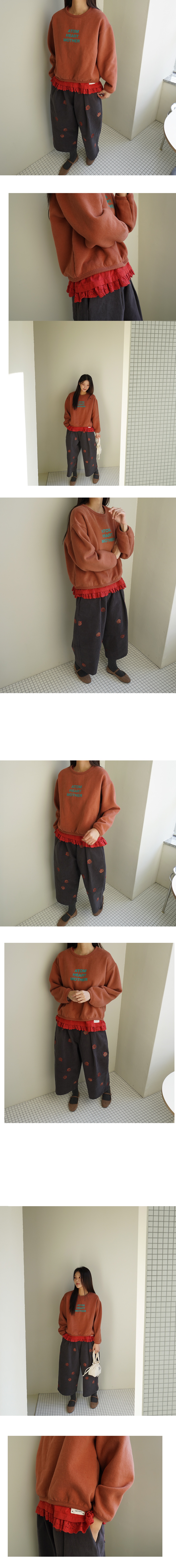 正韓 字母刷毛落肩衛衣上衣【C72391】韓國代購