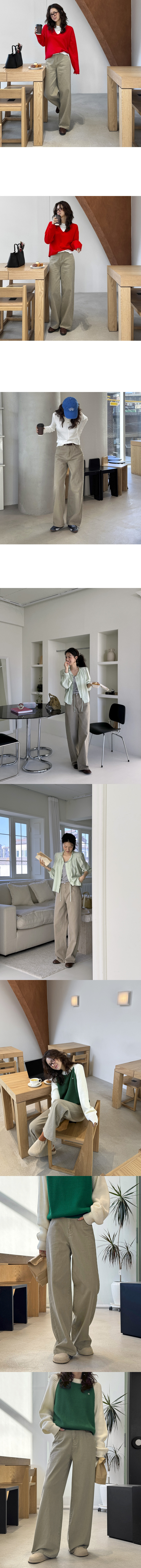  正韓 純棉挺版俐落寬褲【B73356】韓國代購