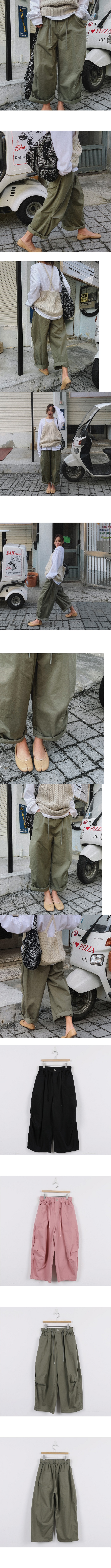 正韓  寬鬆鬆緊腰休閒棉褲【AE74602】