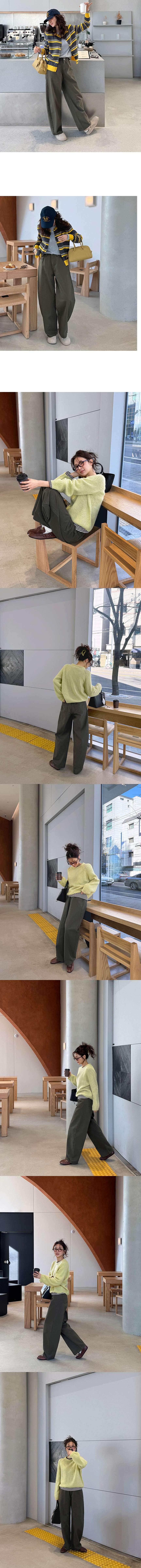 正韓 推薦~後鬆緊腰好看版型氣球褲 彎刀褲【A74602】韓國代購