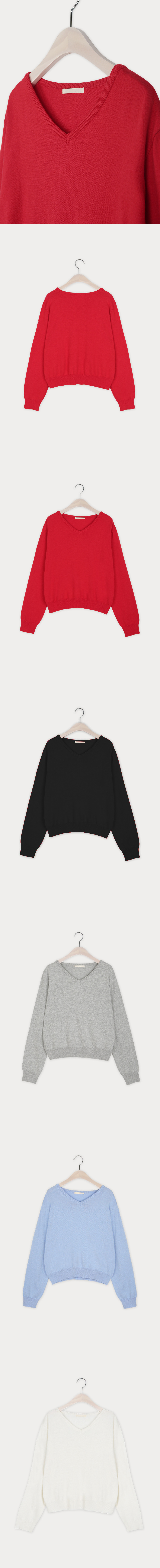 正韓 春款柔和V領天絲針織上衣【V74242】韓國代購