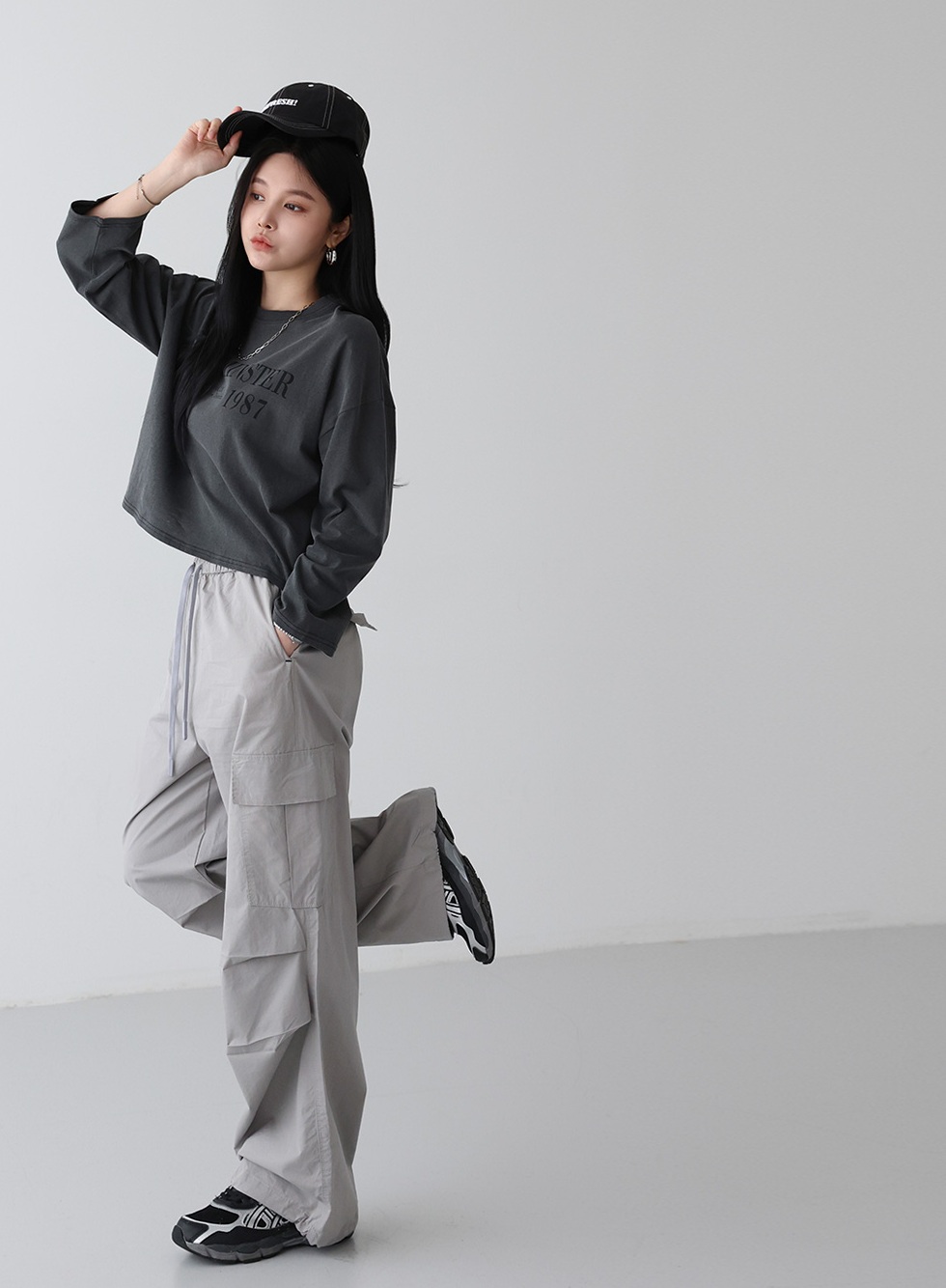 正韓  剛好的長度 復古印花落肩純棉T 上衣【A74242】 