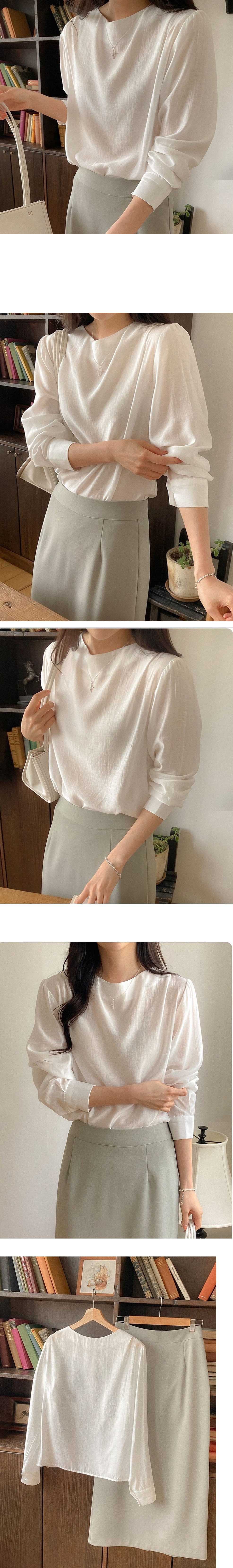  正氣 質經典 肩線微抓褶絲滑垂墜感天絲上衣【D75203】韓國代購