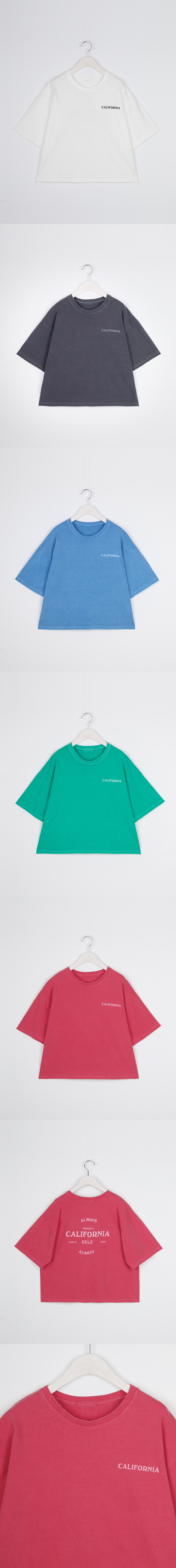 正韓 寬鬆休閒復古水洗棉T上衣【Y6521９】